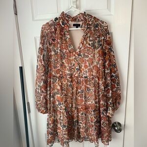 1. State Long Sleeve Floral Dress, size Large. Worn once.